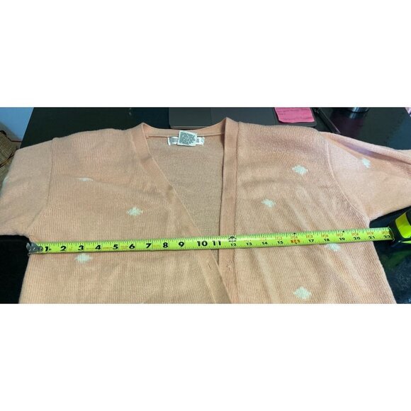 Vintage Segue Pink V Neck Buttoned Cardigan - Picture 6 of 8